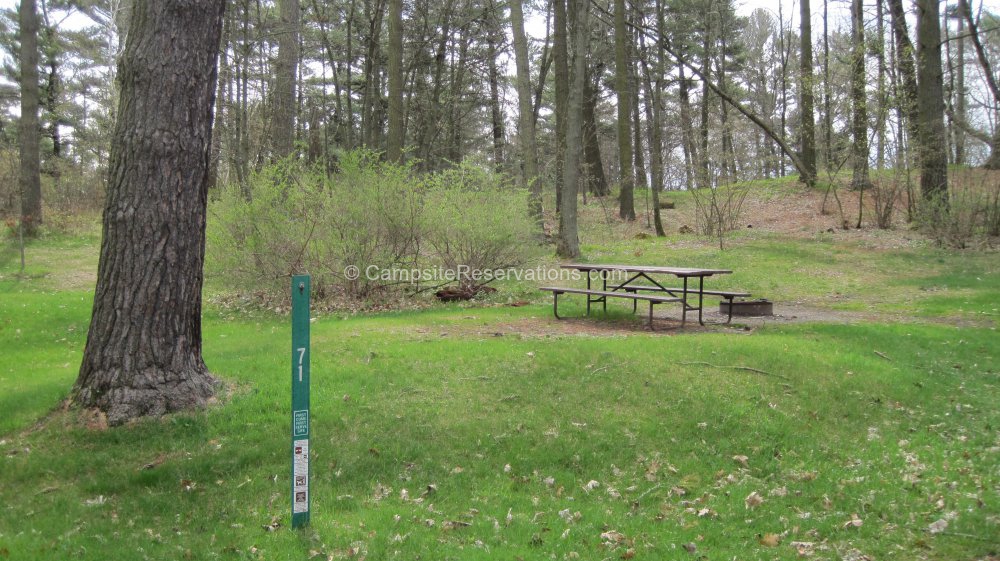 Campsite 071 in KohlerAndrae State Park Campground at KohlerAndrae State Park, Wisconsin